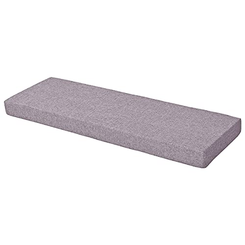 Xpnit Gartenbankkissen, 2-Sitzer, 3-Sitzer, Esszimmer-/Terrasse-/Stuhlkissen, langes Bank-/Stuhlkissen, Sitzkissen für drinnen und draußen, Schaukel (90 x 35 x 4 cm, Grau) von Xpnit