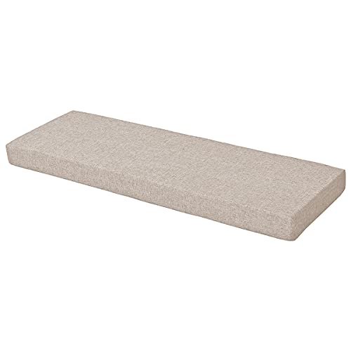 Xpnit Gartenbankkissen, 2-Sitzer, 3-Sitzer, Esszimmer-/Terrasse-/Stuhlkissen, langes Bank-/Stuhlkissen, Sitzkissen für drinnen und draußen, Schaukel (100 x 35 x 4 cm, Beige) von Xpnit