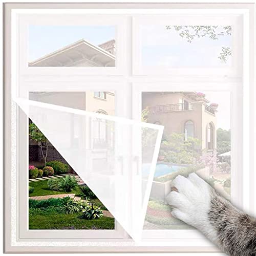 Xpnit Katzenfensterschutz, Fensternetz für Katzen, Sicherheitsnetz, kratzfest, Fensterschutz, Katze, Balkonnetze, Fliegengitter, Moskitonetz (180 x 200 cm, weiß-weißes Netz) von Xpnit