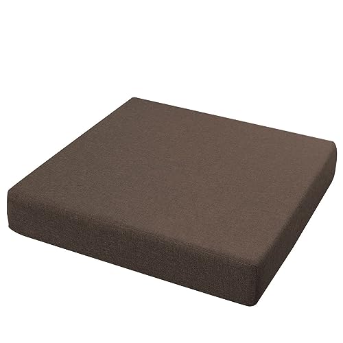 Xpnit Komfort-Stuhlkissen, quadratisch, rutschfest, für Küche, dickes Stuhlkissen für Zuhause/Garten/Büro/Innenbereich (40 x 40 x 5 cm, Braun) von Xpnit