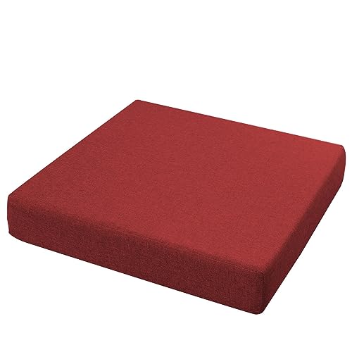Xpnit Komfort-Stuhlkissen, quadratisch, rutschfest, für Küche, dickes Stuhlkissen für Zuhause/Garten/Büro/Innenbereich (40 x 40 x 8 cm, rot) von Xpnit