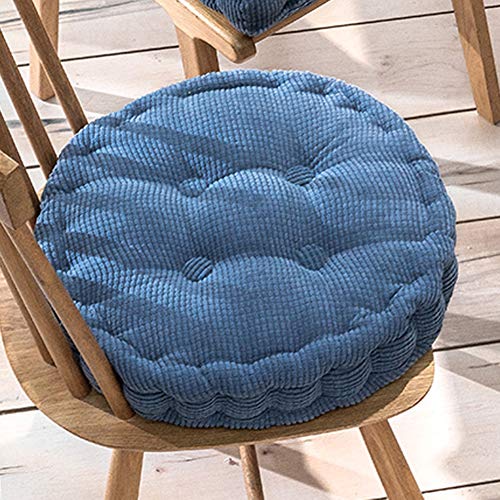 Xpnit Sitzkissen für Stuhl, quadratisch, rund, 10 cm dick, 40 x 40 x 8 cm, Blau von Xpnit