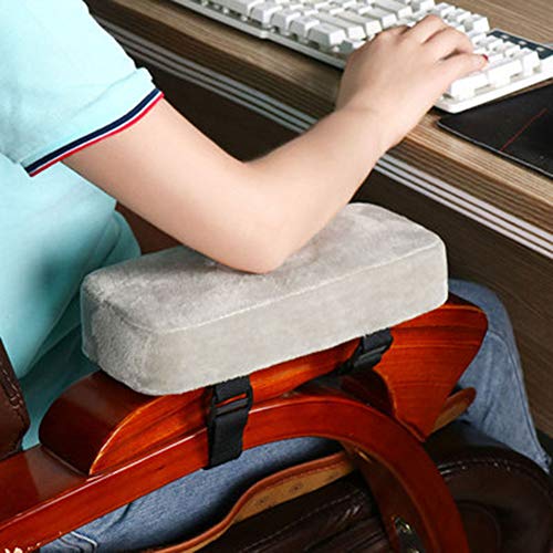 Xpnit Stuhl-Armlehnen-Polster, dicker Memory-Schaum, rutschfeste Rollstuhl-Pad, bequem, für Zuhause, Büro, Gaming-Stuhl, Armlehnenkissen (grau, L 27 x 10 x 10 cm) von Xpnit