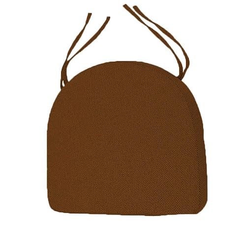 Xpnit Stuhlkissen, U-förmig, rutschfest, dick, 3/5/8 cm, Stuhlkissen, langlebiges U-förmiges Stuhlkissen für Küche, Esszimmer, Garten, Büro (48 x 48 x 8 cm, braun) von Xpnit