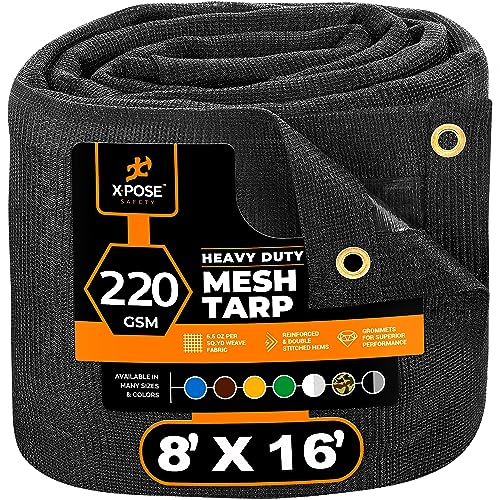 Xpose Safety Heavy Duty Mesh Plane,Mehrzweck Schwarz Schutzhülle mit Luftstrom,Verwendung für Verzurrungen, Schattenspender, Zäune, Vordächer, wasserdicht, Wetter- und reißfest 8 Feetx16 Feet schwarz Xpose Safety Heavy Duty Mesh Plane,Mehrzweck Schwarz Schutzhülle mit Luftstrom,Verwendung für Verzurrungen, Schattenspender, Zäune, Vordächer, wasserdicht, Wetter- und reißfest 8 Feetx16 Feet schwarz von Xpose Safety