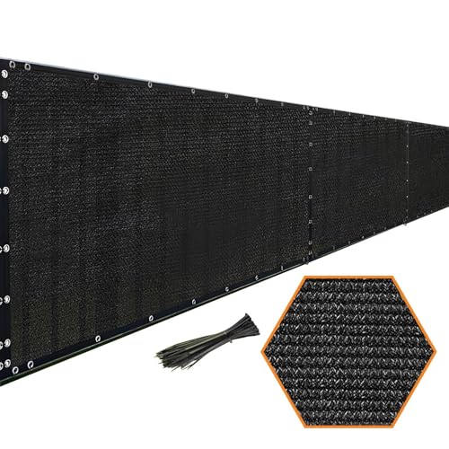 Xpose Safety Sichtschutzzaun 2,4 m x 15,7 m – robustes schwarzes Netz mit 90 % Sichtbarkeit, UV-Schutz – inklusive Kabelbinder – für Garten, Hof, Kindergarten, Zwinger, Hundegehege, Gewächshaus von Xpose Safety