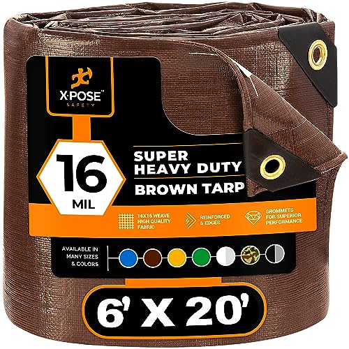 Xpose Sicherheit/Schutzschale Super Heavy Duty 16 Mil braun Poly Tarp, braun von Xpose Safety