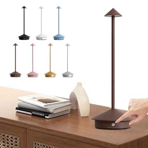 Xpwghap Heimtischlampe,Heim-glueck Kabellose LED Tischlampe Im Edlen Design,Tischlampe Kabellos LED Tischleuchte Tischlampe Touch Outdoor Wasserdicht Für Restaurant/Bar/Garten/Balkon/Esstisch-G von Xpwghap