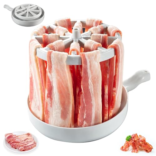 Xpwghap Mikrowellen-speckkocher,Bacon Maker Mikrowelle,Microwave Bacon Tray Für Küche,Microwave Barbecue Grill, Bacon Wizard Microwave Crispy Bacon Maker,speckkocher-tablett Für Die Mikrowelle von Xpwghap