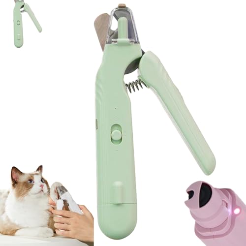 Xpwghap The Safetyrim by Pupnourish,pupnourish Nagelknipser Für Hunde,2 In 1 Krallenpflege,Haustier Nagelknipser Mit LED-Licht,Geräuscharm for Small Medium Large Dogs Cats,Eingebauter Schleifer-A von Xpwghap