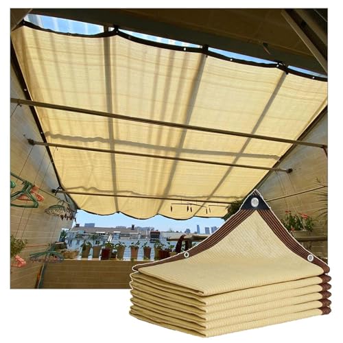 Sonnenschutz Schattennetz, 2x3m 2x4m 3x3m 3x5m 4x6m 4x8m 5x6m Sonnensegel, 85% Schatten Tuch, Winddichtes Schattiernetz Für Terrassen/pergolen, Gewächshaus Abdeckungen,Beige-1x5m/3.3 * 16.4ft von Xrdbfd