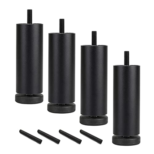Xrdbfd 4 Stück Schrankbeine Mit M8-Schrauben, 20cm Möbelfüße, Zylindrische Ersatzbeine, rutschfeste Und Leise Sofafüße, Für Couchtische, Betten, Sessel, 100 Kg Belastbar,Black-18cm/7in Xrdbfd 4 Stück Schrankbeine Mit M8-Schrauben, 20cm Möbelfüße, Zylindrische Ersatzbeine, rutschfeste Und Leise Sofafüße, Für Couchtische, Betten, Sessel, 100 Kg Belastbar,Black-18cm/7in von Xrdbfd