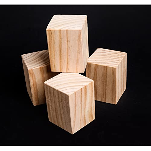 Xrdbfd Tischbeine Erhöhen, 1 Satz Von 4 Quadratischen Holzschrankfüßen - Möbelhöhe Erhöhen, DIY Sofa-/Bett-/stuhlbeine, Möbelfüße, Verschiedene Größen,10x10x3cm/4 * 4 * 1.2in von Xrdbfd