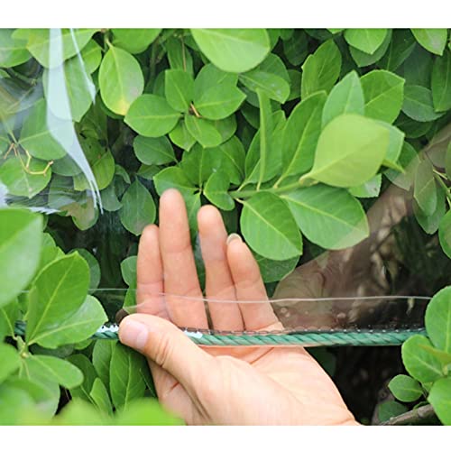 Xrdbfd Transparente PVC-abdeckplane, 365g/m² Schwerlast wasserdichte Plane, Strapazierfähige Outdoor-schutzplane, Anti-Aging-klarsichtplane, Für Dächer, Balkone, Pergola, Mit Ösen,1.2x3m/3.9 * 9.8ft von Xrdbfd