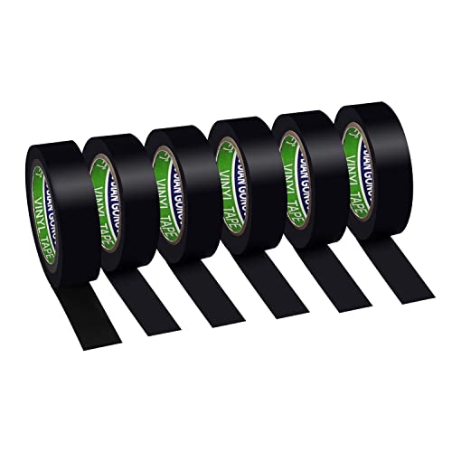 Xrkuu 6 Stück Schwarz Isolierband 17mm x 9m Isolierband Isolierband Wasserdicht PVC Isolierband für Verkabelungsprojekte Xrkuu 6 Stück Schwarz Isolierband 17mm x 9m Isolierband Isolierband Wasserdicht PVC Isolierband für Verkabelungsprojekte von Xrkuu