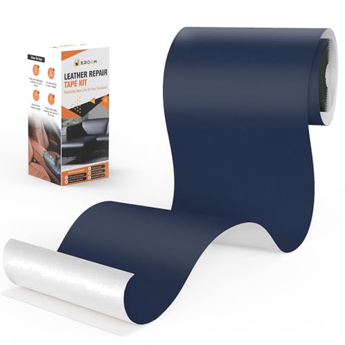 Xroam Kunstleder Selbstklebend, 12x160 cm Leder Patch Selbstklebend, Leder Reparatur Set Marineblau Glatt, Lederflicken Selbstklebender Leder Patch Kit für Sofa, Autositze, Taschen, Jacken Xroam Kunstleder Selbstklebend, 12x160 cm Leder Patch Selbstklebend, Leder Reparatur Set Marineblau Glatt, Lederflicken Selbstklebender Leder Patch Kit für Sofa, Autositze, Taschen, Jacken von Xroam