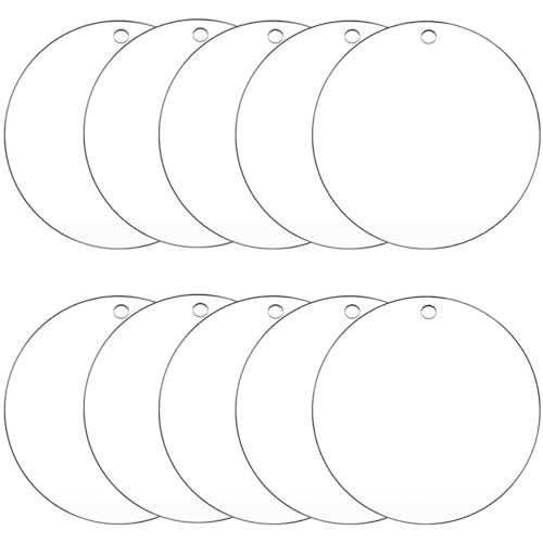 Xrten 10 Stück Acrylscheibe Transparent, Rund Acryl Scheibe, Klare Acrylplatte, 15cm Runde Acrylscheiben für DIY Bildrahmen Malerei Handwerk, Präsentation von Produkten von Xrten