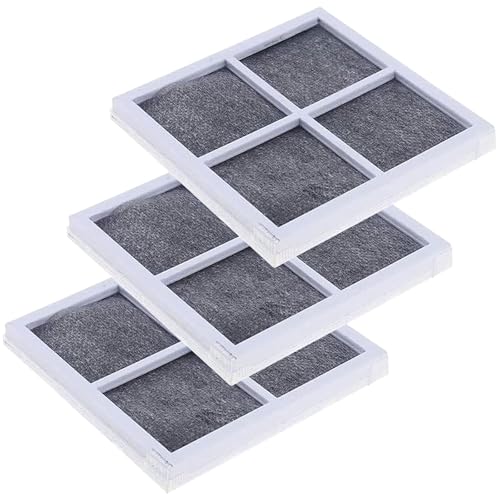 Xrten 3 Stück Fresh Air Ersatz-Luftfilter,Kühlschrank Luftfilter,Kühlschrankluftfilter-Reiniger Zubehör Filterelement,Aktivkohle Kühlschrankfilter-Element für LG LT120F, LFX31925SW, LFX31925SB von Xrten