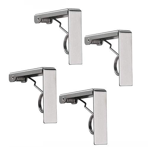 Xrten 4 Stück Tischdeckenklammern Set aus Edelstahl Tischdecke Clips rutschfest Tischdeckenfixierung Feder Xrten 4 Stück Tischdeckenklammern Set aus Edelstahl Tischdecke Clips rutschfest Tischdeckenfixierung Feder von Xrten