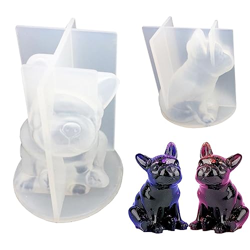 Xrten Bulldogge Silikonform, DIY Französische Bulldoggeform, Hund Kerzenform zur Herstellung von Kuchen, Pudding, Eiswürfel, Pralinen, Handgefertigten Kerzen, Seifen Xrten Bulldogge Silikonform, DIY Französische Bulldoggeform, Hund Kerzenform zur Herstellung von Kuchen, Pudding, Eiswürfel, Pralinen, Handgefertigten Kerzen, Seifen von Xrten