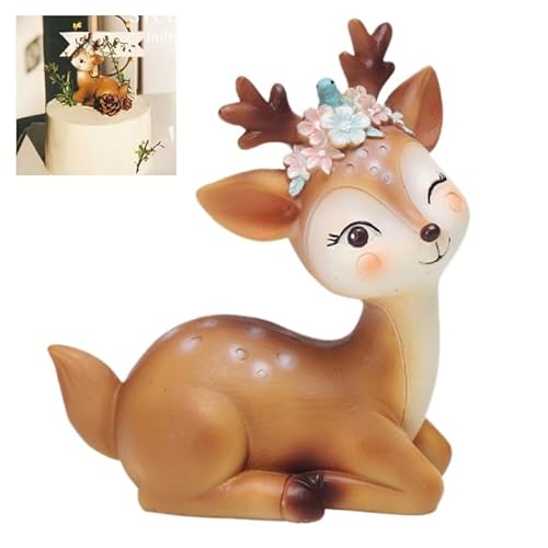 Xrten Elch Hirsch Figur,Miniatur 3D Kuchendekoratio Simulation Hirsch Ornamente Weihnachtsfigur Xmas Party Deko für Geburtstagsfeiern, Babypartys Xrten Elch Hirsch Figur,Miniatur 3D Kuchendekoratio Simulation Hirsch Ornamente Weihnachtsfigur Xmas Party Deko für Geburtstagsfeiern, Babypartys von Xrten