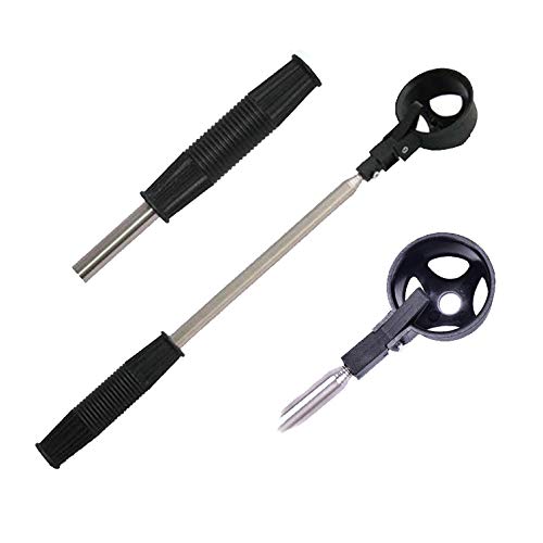 Xrten Golf Ball Retriever aus Edelstahl,Einziehbare Golfball Pick up Golf Ball Scoop Grabber(Schwarz) von Xrten