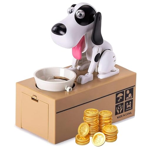 Xrten Hund Spardose, Welpen-Sparschwein, Hungriger Hund Spardose, Münze Kaut Spielzeug Spardose, Frisst Geld Hund Spardose für Kinder Dekoration Geschenk Spielzeug Xrten Hund Spardose, Welpen-Sparschwein, Hungriger Hund Spardose, Münze Kaut Spielzeug Spardose, Frisst Geld Hund Spardose für Kinder Dekoration Geschenk Spielzeug von Xrten