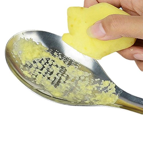 Xrten Ingwer Reibe Löffel,Edelstahl Ingwer und Knoblauch Schleifen Löffel Schleifen Werkzeug von Xrten