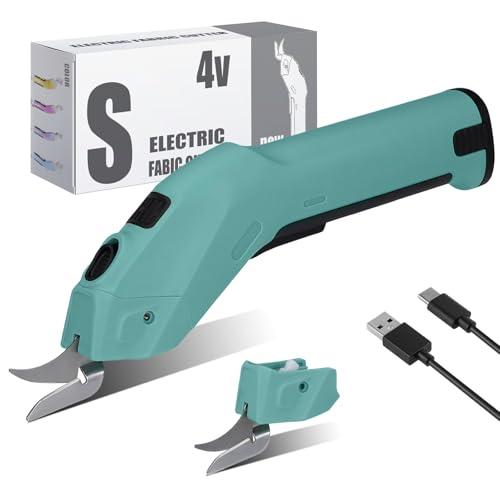4V Kartonschneider Elektrischer Schere, 2500mAh Akkuschere Elektrische Schere, Kartonschneider Elektrisch mit 2 Schneidklingen für Papier, Pappe, Teppich, Leder, Filz, Kunststoff von XstarG