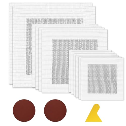 15 Stück Wandreparatur Patch Selbstklebendes,Löcher Füllen Wand, Selbstklebendes Wand Reparatur Patch Aluminium,2/4/6 Zoll Trockenbau Loch Wand Reparatur Patch für Löchern Hohle Steckdosen Decken von Xstary