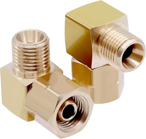 2 Stück Gas Verbindungswinkel 1/4" Links Gas Winkel 90 Grad Eckverbinder Messing Winkel Gasschlauch Schnellkupplung 1/4'' Gas Schnellkupplung für Camping Wohnmobile Caravan Gasflaschen Anschluß von Xstary