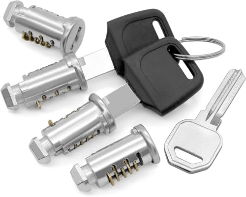 4 Stück Schlosskerne für Thule,Dachgepäckträger-Sicherheitsschloss Silber Schlosskerne Sicherheitsschloss mit 2 Schlüssel und 1 Kontrollschlüssel,für Thule Schlosszylinder Ersatzteile 4 Stück Schlosskerne für Thule,Dachgepäckträger-Sicherheitsschloss Silber Schlosskerne Sicherheitsschloss mit 2 Schlüssel und 1 Kontrollschlüssel,für Thule Schlosszylinder Ersatzteile von Xstary