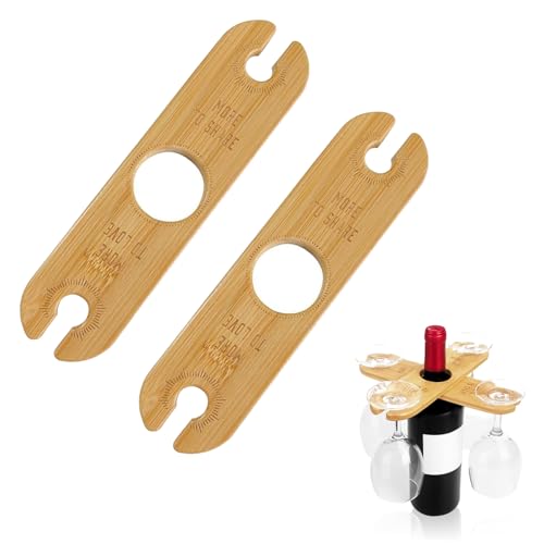 2 Stück Weinglashalter Holz, Weinglashalter Holz zum Umhängen für 4 Gläser Wine Glass Holder Hängend Weinflaschenhalter Rustikaler Glashalter für Outdoor-Picknick und mehr, Weinzubehör 2 Stück Weinglashalter Holz, Weinglashalter Holz zum Umhängen für 4 Gläser Wine Glass Holder Hängend Weinflaschenhalter Rustikaler Glashalter für Outdoor-Picknick und mehr, Weinzubehör von Xstary