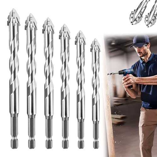 Xsybegdlk Hochfeste Exzenter-Bohrer Sets, Exzenterbohrer Set,6-Teiliger Neuer Vierschneidiger Sägezahn-Exzenterbohrer 4/5/6/8/10/12 mm Hochfeste Exzenterbohrer mit 4 Schneiden für Beton, Glas, Keramik Xsybegdlk Hochfeste Exzenter-Bohrer Sets, Exzenterbohrer Set,6-Teiliger Neuer Vierschneidiger Sägezahn-Exzenterbohrer 4/5/6/8/10/12 mm Hochfeste Exzenterbohrer mit 4 Schneiden für Beton, Glas, Keramik von Xsybegdlk