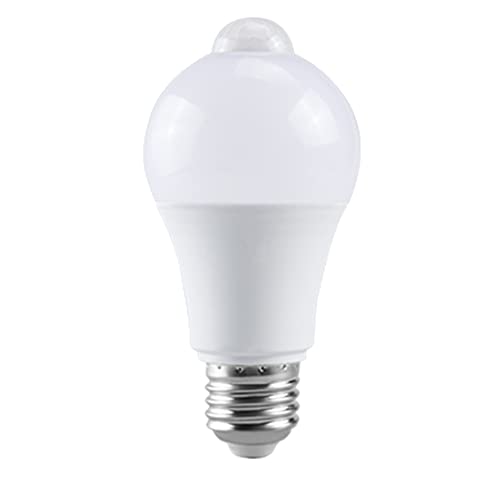 Xtahdge 85-265V E27 PIR Bewegungssensor Lampe 12W Birne mit Bewegungssensor Infrarot Bewegungsmelder Sicherheitslicht WeißEs Licht von Xtahdge