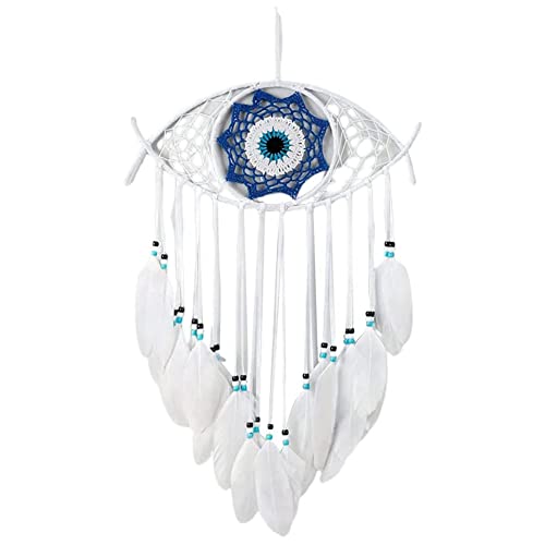 Xtahdge BöSe Auge FäNger für das Schlafzimmer Handgewebte Makramee FäNger SchöNer Wandbehang Haus Viel Segen Geschenk,1 von Xtahdge
