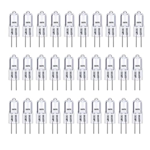 Xtahdge G4-Glühbirne, 20er-Pack Halogen G4 12 V 20 W mit G4-Bi-Pin-Sockel, Hochleistungs-G4-Glühbirne 12 V 300 für Schrankglühbirnen von Xtahdge