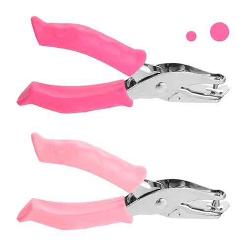 2 Stück Lochzange für Papier 3mm und 6mm Handmetall Lochstanzer Set mit Softgriff Handgeführte Einzellochstanze Kreis Metall Papier Locher für DIY-Bastelarbeiten zu Hause, im Büro, in der Schule von Xthrotsenk