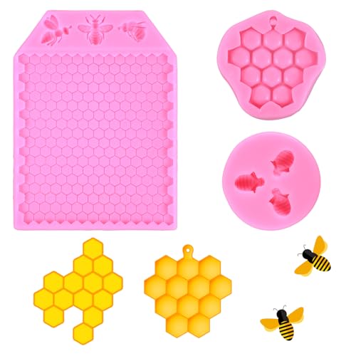 3 Stücke Wabe Silikonform Fondant Silikonform Fondantformen Biene Und Waben Muster Seife Silikon Formen Einfach zu Säubern von DIY Machen Süßigkeiten Kuchen Schokolade Dekorieren 3 Stücke Wabe Silikonform Fondant Silikonform Fondantformen Biene Und Waben Muster Seife Silikon Formen Einfach zu Säubern von DIY Machen Süßigkeiten Kuchen Schokolade Dekorieren von Xthrotsenk
