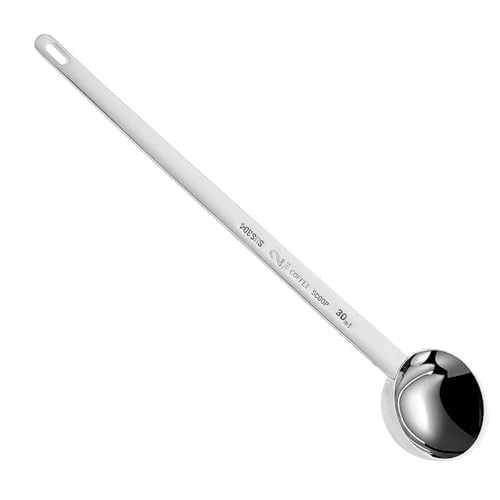 Kaffeelot Edelstahl Kaffeelöffel Portionierer, Edelstahl Coffee Scoop, Kaffeelöffel Portionierer Lang, 30ml Dosierlöffel Kaffee Messlöffel, Langem Griff Silber Kaffeelot Für Zuckerlöffel Kaffee von Xthrotsenk