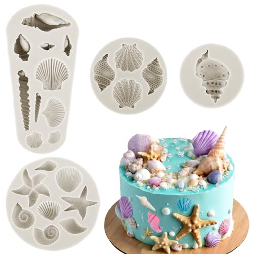 4 Stück 3D Ozean Tier Silikon Backformen Silikon Meerestiere Fondant Formen Tiere Muschel Seestern Silikonformen DIY Fondantdecke Backform für Backen Schokolade Kuchen Süßigkeiten Gelee Kuchendeko 4 Stück 3D Ozean Tier Silikon Backformen Silikon Meerestiere Fondant Formen Tiere Muschel Seestern Silikonformen DIY Fondantdecke Backform für Backen Schokolade Kuchen Süßigkeiten Gelee Kuchendeko von Xthrotsenk
