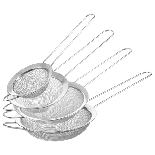 4 Stück Küchensieb Edelstahl Set Nudelsiebe Feinmaschig mit Verstärktem Griff 4 Größen Feinmaschiges Sieb Set Vielseitiges Metall Küchensieb zum Abtropfen Nudeln Quinoa Siebenr Gemüse Obst 4 Stück Küchensieb Edelstahl Set Nudelsiebe Feinmaschig mit Verstärktem Griff 4 Größen Feinmaschiges Sieb Set Vielseitiges Metall Küchensieb zum Abtropfen Nudeln Quinoa Siebenr Gemüse Obst von Xthrotsenk