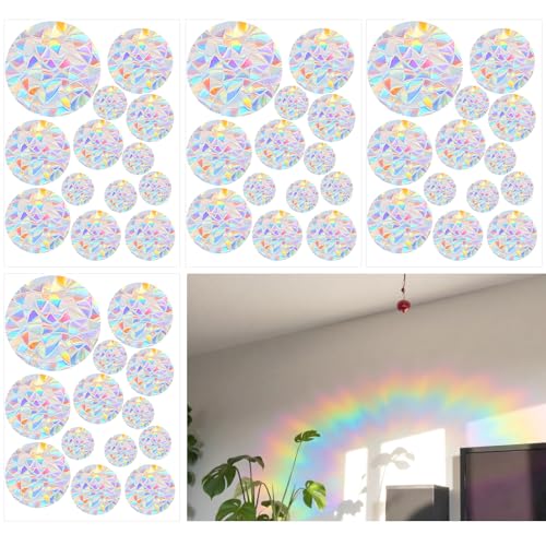 52 Stück Sonnenfänger Fenster Sticker Runden Suncatcher Sticker Prisma Fensteraufkleber Sonnenfänger Vogel Anti Kollisions Fenster Aufkleber Fensterfolie Kreisförmig Fensterbilder Glasscheiben Deko 52 Stück Sonnenfänger Fenster Sticker Runden Suncatcher Sticker Prisma Fensteraufkleber Sonnenfänger Vogel Anti Kollisions Fenster Aufkleber Fensterfolie Kreisförmig Fensterbilder Glasscheiben Deko von Xthrotsenk