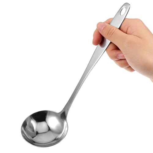 Suppenkelle Edelstahl 24cm Schöpflöffel Edelstahl Soßenlöffel Poliert Servierlöffel Schöpfkelle Suppenschöpfer Metallschöpfkelle Küchenutensilien für Küche Restaurant Hotel von Xthrotsenk