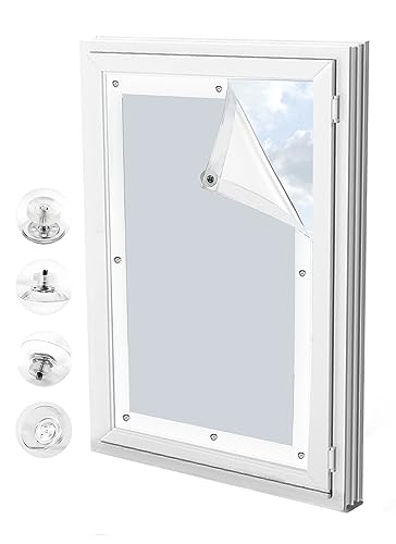 XtraCare Verdunkelungsrollo ohne Bohren, Verdunklungsstoff Dachfenster Rollo mit Saugnäpfe,100% Blickdicht Hitzeschutzrollo, Grau, 60x115cm (M08) von XtraCare