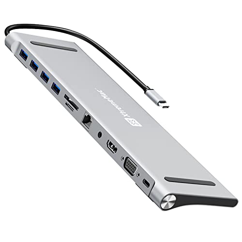 XtremeMac Multifunktionale USB-C Hub Dockingstation für MacBook Pro/Air - Schnelle Datenübertragung, 11 Anschlüsse - HDMI 4k, USB-C, 4 x USB 3.0, Ethernet, Audio, VGA XtremeMac Multifunktionale USB-C Hub Dockingstation für MacBook Pro/Air - Schnelle Datenübertragung, 11 Anschlüsse - HDMI 4k, USB-C, 4 x USB 3.0, Ethernet, Audio, VGA von XtremeMac