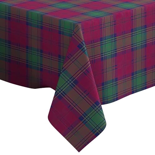 Xtremepads Lindsay Tartan-Stoff, Textilmuster, rechteckig, rechteckig, Leinen-Tischdecke, 152,4 x 259,1 cm, waschbar, dekorative Tischdecke von Xtremepads