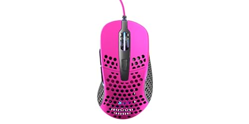 Xtrfy M4 RGB, Ultraleichte Kabelgebundene Gaming-Maus, Ergonomisches Design für Rechtshänder, Pixart 3389 Sensor, Einstellbare RGB-Beleuchtung, Pink Edition von Xtrfy
