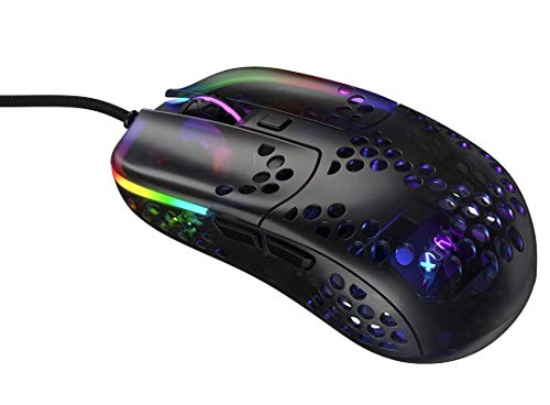 Xtrfy MZ1, Ultraleichte Kabelgebundene Gaming-Maus, Pixart 3389 Sensor, Einzigartige Form für Optimales Zielen, Einstellbare RGB-Beleuchtung, Zy’s Rail Edition von Xtrfy