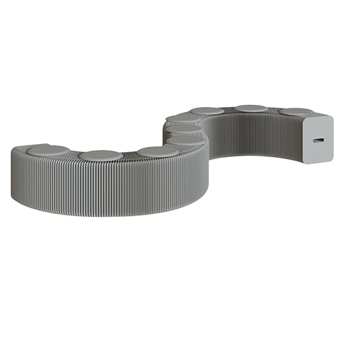 Xtroml Faltbarer Papier-Ottoman-Hocker mit Kissen – Tragbarer Akkordeon-Schemel und Beistelltisch für Wohnzimmer, Einkaufszentrum oder Büro – Vielfältige Nutzung,Grey-40×28×600cm von Xtroml
